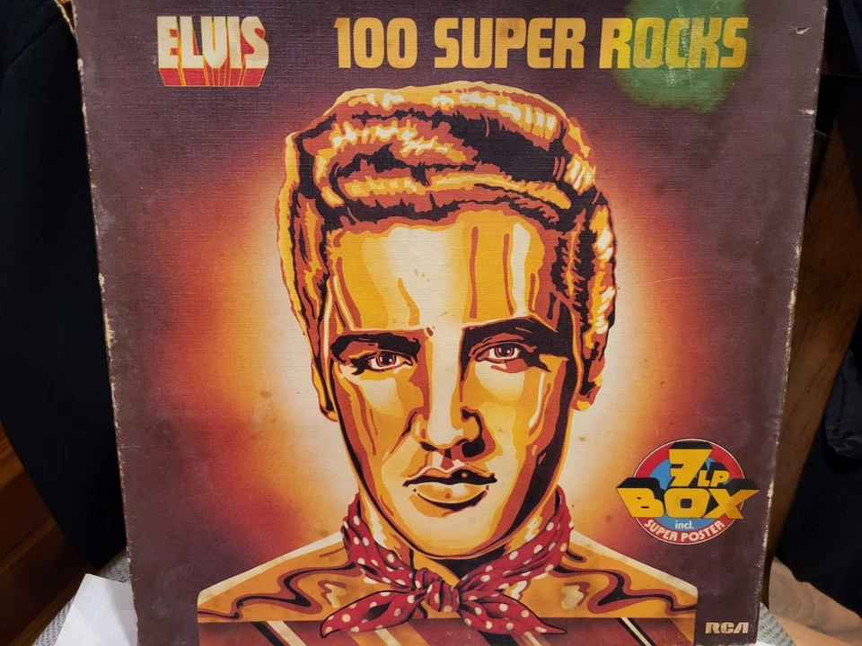 ELVIS 100 SUPER ROCKS 7LP RCA GERMANY 1976 NM VINYL POSTER ROCKABILLY BOX SET - Image 2 of 4