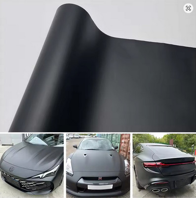 Full Roll 100FT x 5FT Matte Flat Black Vinyl Car Wrap Film Sticker Bubble Free