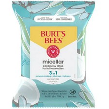 Facial Care Micellar with Coconut And Lotus 30 Count By Burts Bees