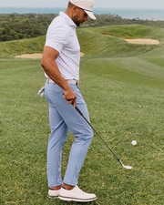   NWT Johnnie-O Cross Country Flex Performance Golf Pants Men's Size 34X32 -Blue