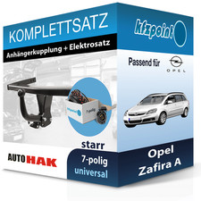 AUTO HAK Anhängekupplung starr und TOWTEC E-Satz 7polig für Opel Zafira A 99-05