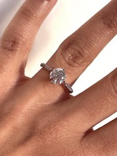 1.53ct Solitaire Diamond Ring, Lab Grown, 14K Yellow gold, IGI Certified, 16.5mm