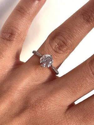1,53ct Solitär Diamant Ring, Lab Grown, 14K Gelbgold, IGI zertifiziert, 16,5mm