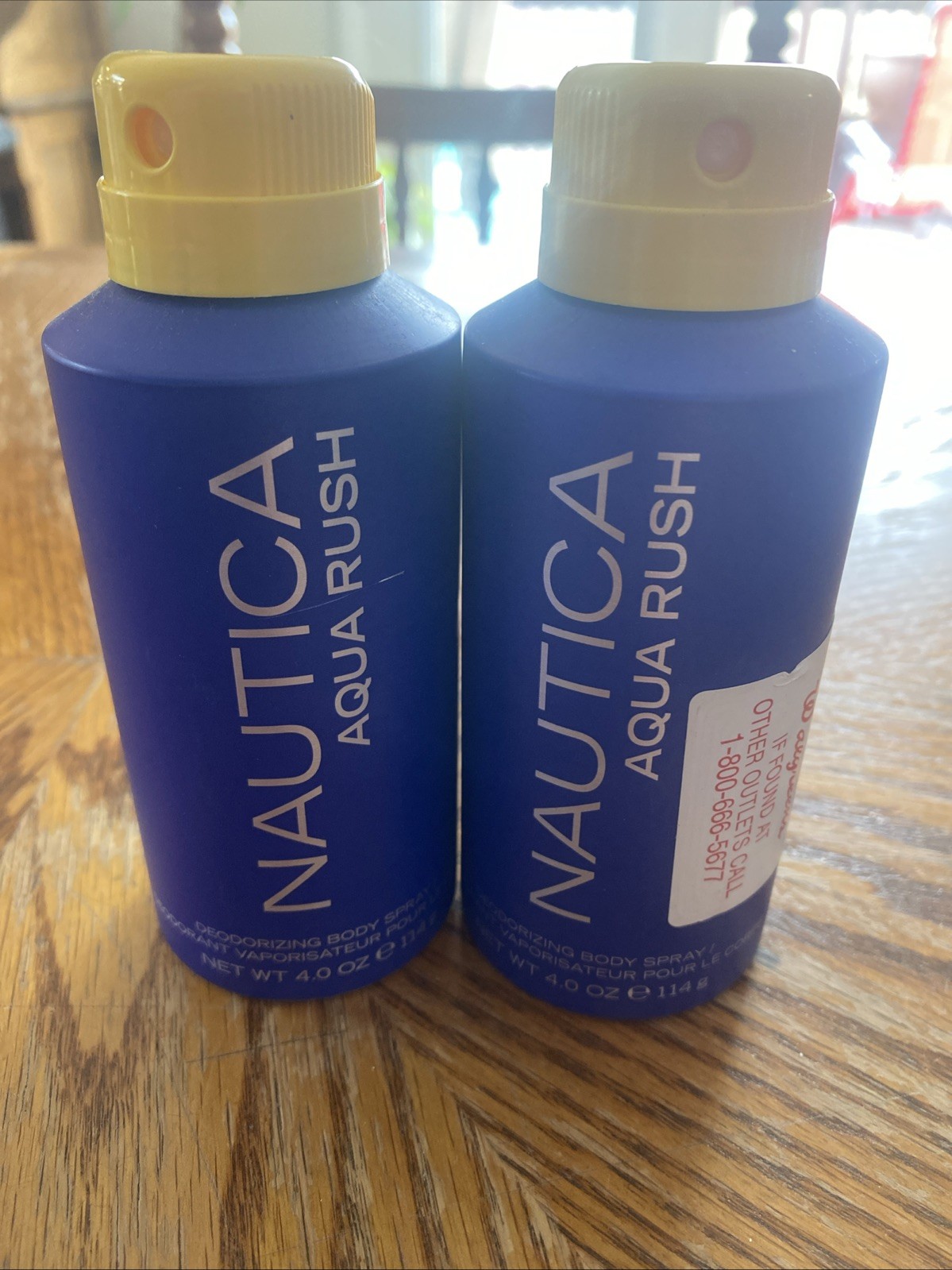2 Nautica Aqua Rush for Men 4  oz All Over Body Spray #RARE
