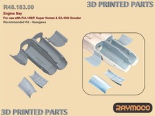 Bahía de motor RAYMOCO R48.183.00 1/48. Para usar con F/A-18E/F y EA-18G