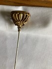 Vintage Antique Art Deco Hat Pin Filigree Brass Stamped Design 40’s — photo 6