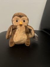 Ty Hoot the Owl Beanie Baby, 4th Gen Hang Tag, 4th Gen Tush, Double Tush, Errors