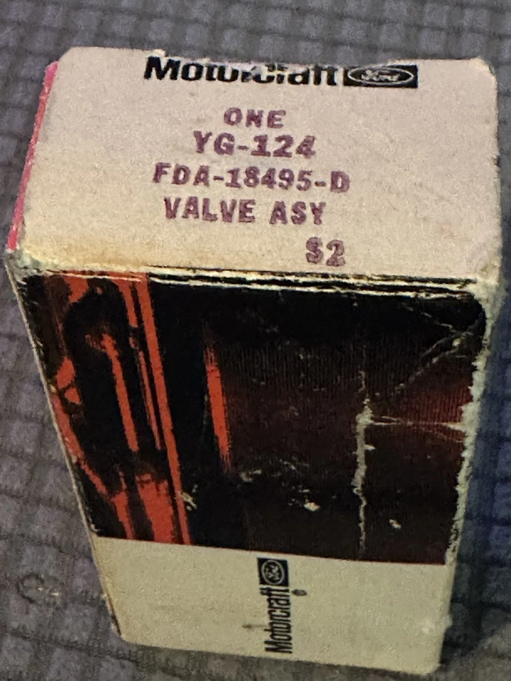 Válvula calefactora manual de cabeza plana para auto y camioneta Ford 1949 1959 YG-124 FDA 18495 D nuevo de lote Foto 2 de 4