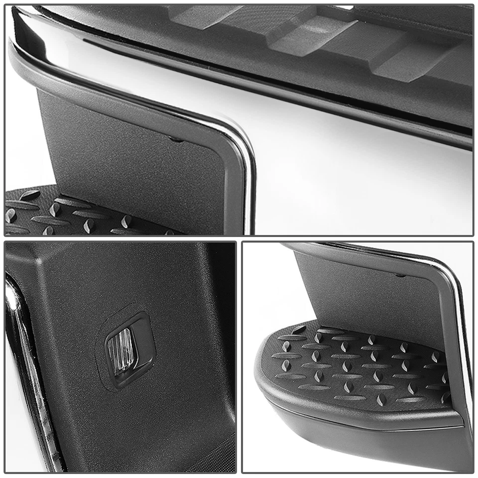 For 14-18 Chevy Silverado GMC Sierra 1500 Chrome Rear Step Bumper w/Corner Step - Изображение 3 из 4