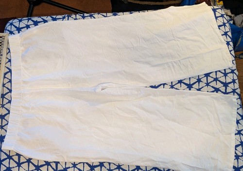 J. Jill Linen Rayon Wide Leg Crop Pants White XL Boho Beach Comfort Wedding New - Picture 11 of 13