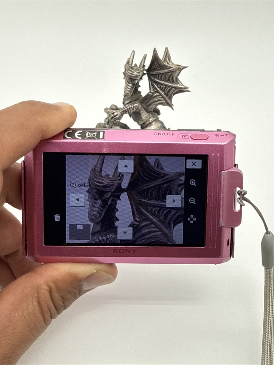 PINK SONY CYBER-SHOT DSC-T90 DIGITAL CAMERA 12.1MP + 1GB MS DUO