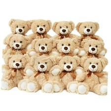 12 Pack Teddy Bears Bulk 13.5 inch Small Teddy Bear Stuffed 12 Light Brown
