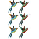 6 Pcs  Hummingbird Wall Ornament Indoor Wall Ornament Iron Hanging Decoration