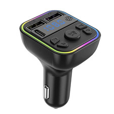 LED Bluetooth 5.0 FM Transmitter Car Charger 48W PD QC3.0 Dual Mic Bass Aux