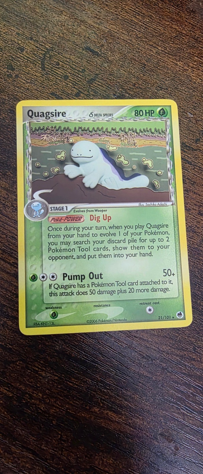 Quagsire (Delta Species) Rare Dragon Frontiers 21/101 NM