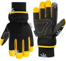 Guantes T rmicos De Cuero Calientes Para Trabajo Duro Hombre El Frio Invierno US