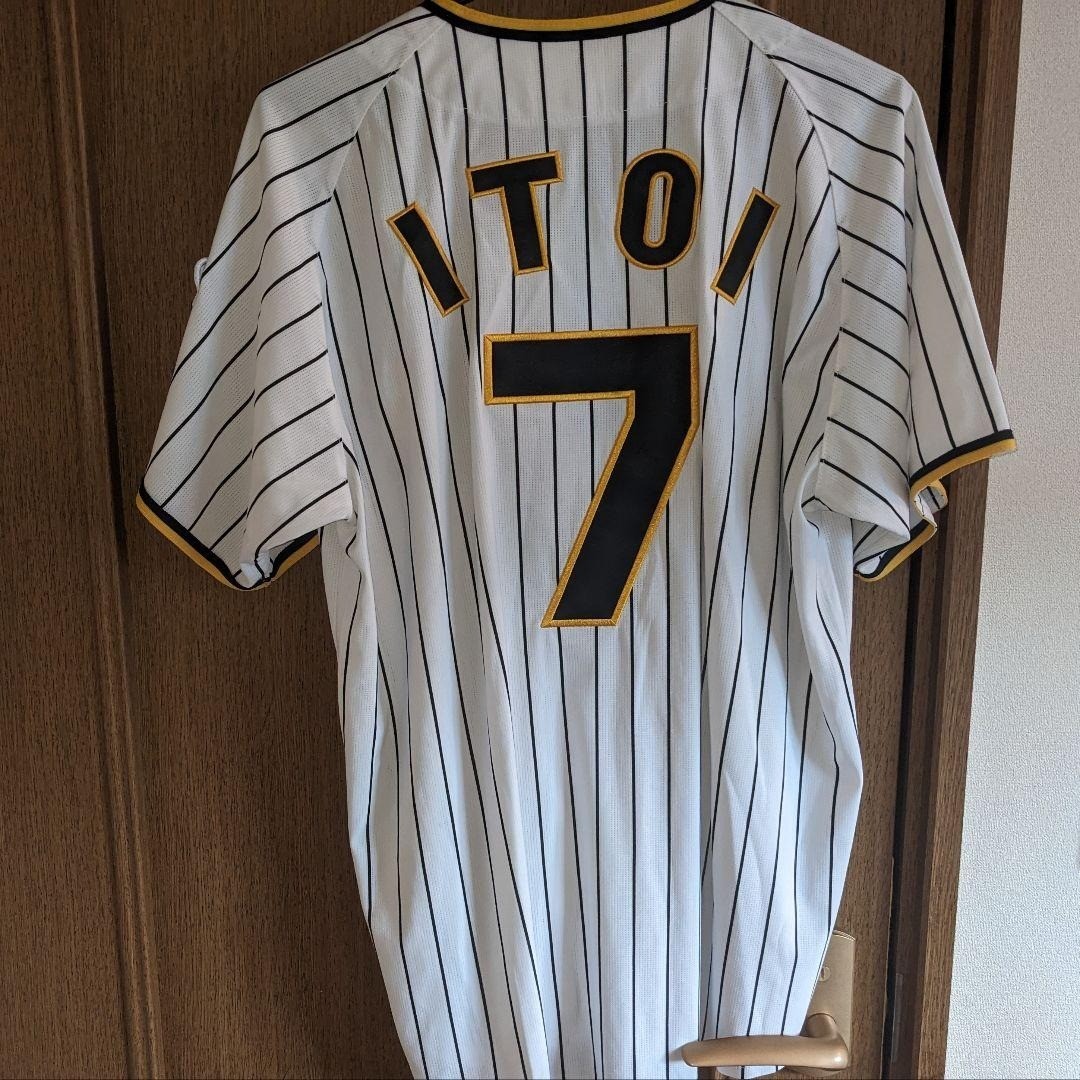 MIZUNO Baseball Uniform Hanshin Tigers Itoi Yoshio No.7 L | eBay