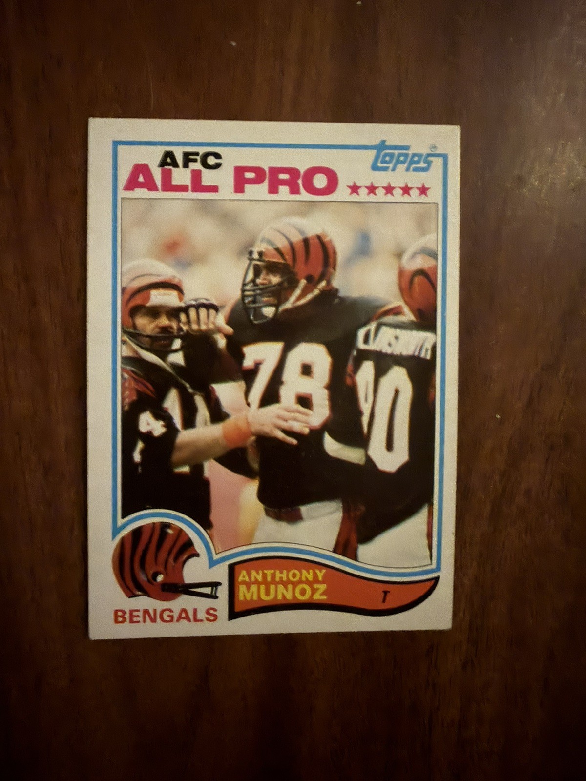 1982 Topps Anthony Munoz Cincinnati Bengals - 51 HOF ROOKIE