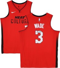 Dwyane Wade Miami Heat Autographed Nike Red 2024-25 City Swingman Jersey