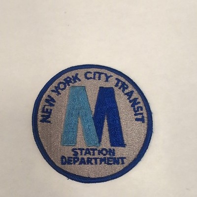 Obsolete New York City Transit M Station Department patch 3 inch