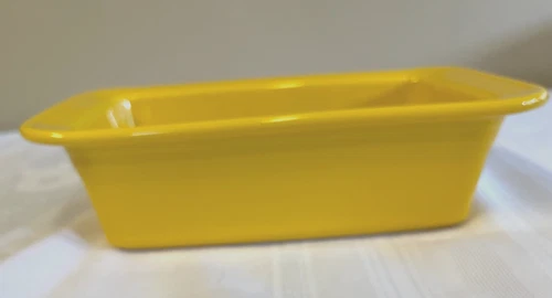 Fiesta Bread Baking Pan or Meatloaf. New Daffodil Yellow. Size 10-3/4" x 5-3/4".