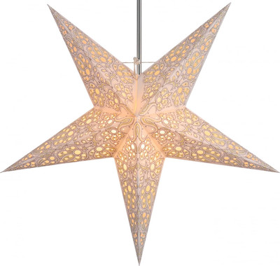 Faltbarer Advents Leucht Papierstern, Weihnachtsstern 60 cm - Tasco Weiß