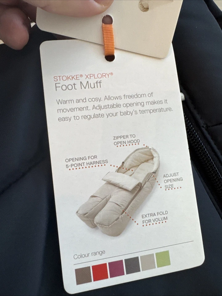 Nuevo Stokke Colores Foot Muff, Negro, 220 Foto 4 de 4