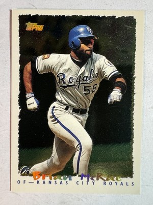 1995 Topps #391 Brian McRae CyberStats (Spectralight)