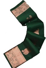 Women's Kanjivaram Soft Silk Banarasi Sarees With Blouse Piece