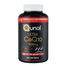 Qunol Ultra CoQ10 100mg 180 Softgels   3X Absorption With Vitamin E Exp: 03/27