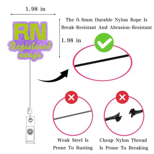 как выглядит RN Registered Nurse Badge Reel Retractable Funny Purple Badge Holder Doctor Heal фото