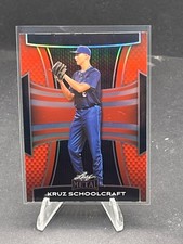 2025 LEAF METAL BASEBALL KRUZ SCHOOLCRAFT RED PRISMATIC RC #118, SN 4/25 SSP