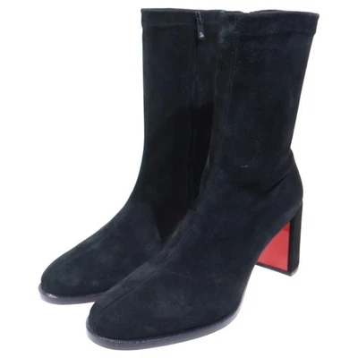 Christian Louboutin Stretch Adoxa 70 bottes en cuir velours noir EU:37 US:737 - Photo 1/4