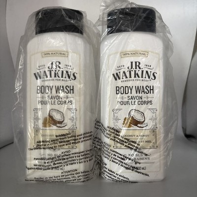 2x JR Watkins Body Wash - Coconut and Honey