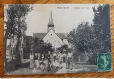 Aubeterre (Aube) - L'Eglise (Coté Sud) - Chasseur Fusil au dos avec ses Chiens