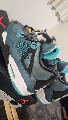 Jordan Air Jordan 4 Retro Teal/Black/White Leather Mid-Top 705331-330 2015