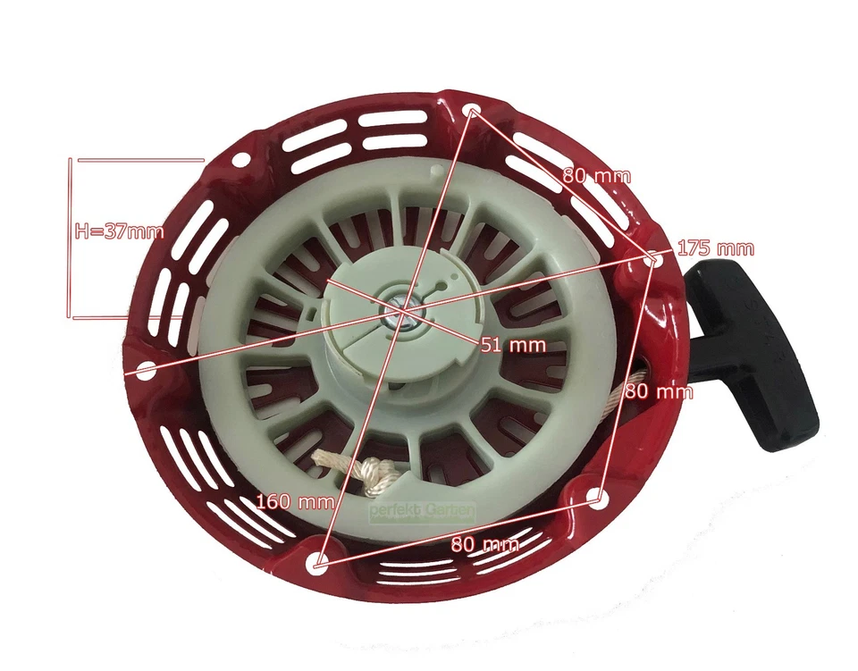 Seilzugstarter NORMA EINHELL ROYAL RPM 56 S-MS, HANSEATIC RM 56 HW-RA Rasenmäher - Bild 2 von 3