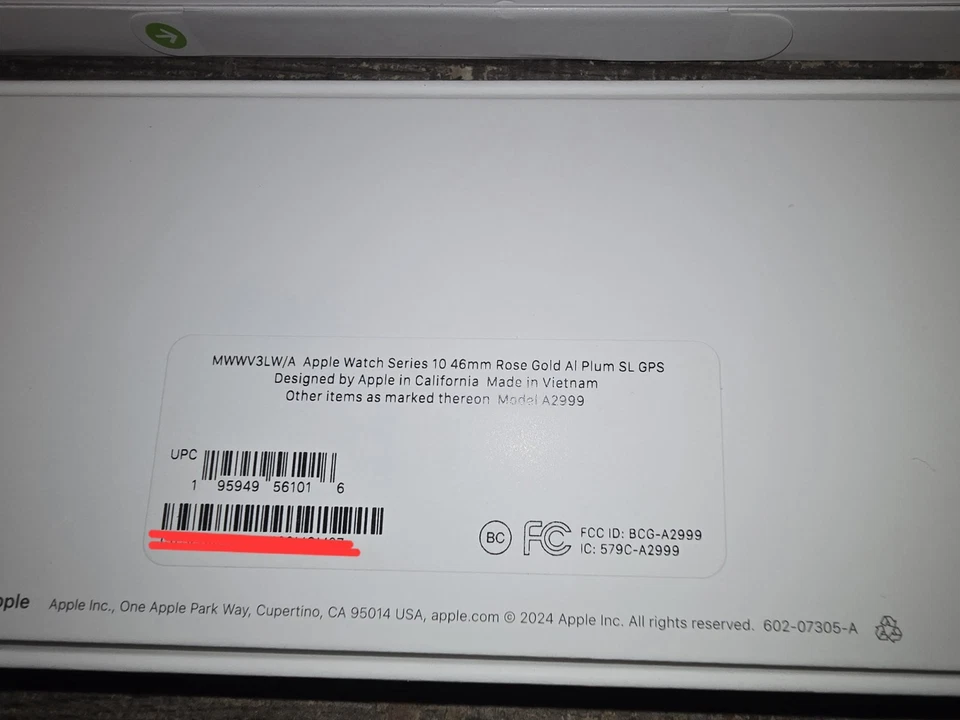 Apple Watch Series 10 46mm Rose Gold Aluminum Case with Plum Sport Loop - Image 3 of 4