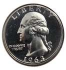 1963  Proof  Cameo Washington Quarter  (Q4) Please Note Shipping