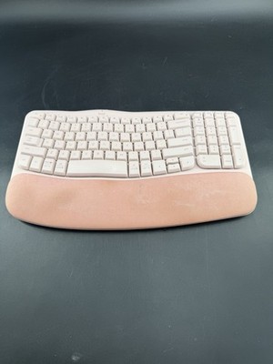 Logitech Wave Keys Wireless Ergonomic Keyboard with Cushioned Palm Rest - Rose