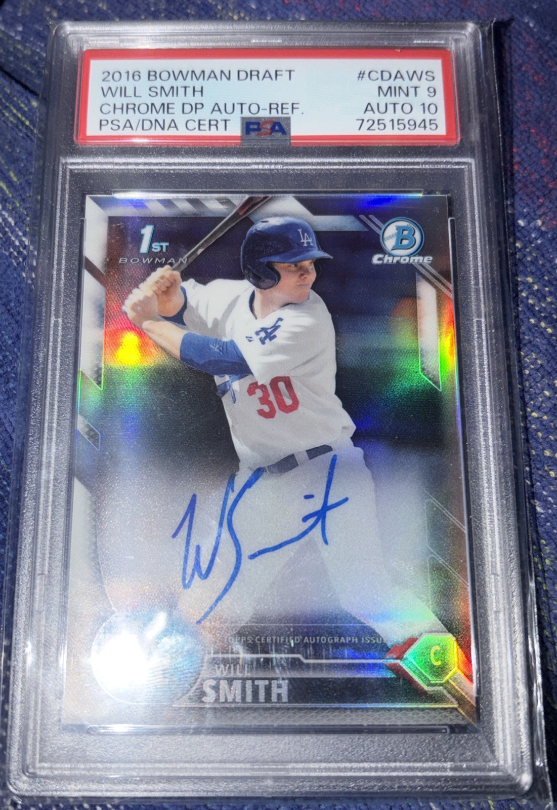 2016 Bowman Draft Chrome Draft Pick Auto Will Smith CDA-WS /499 MINT 9 AUTO 10