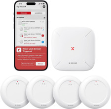 Wi-Fi Water Leak Detector Kit, Smart Water Sensor Alarm with App Alerts and Ultr