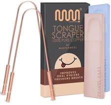 MasterMedi Tongue Scraper with Case Easy to Use Tongue Scraper for Adults, Tongu