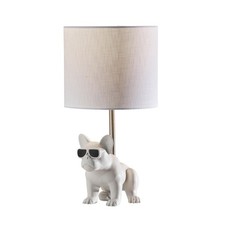 Simplee Adesso Adesso Sunny Dog Table Lamp White Ceramic Novelty Lamp For