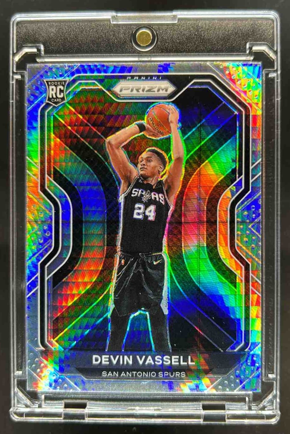 2020-21 Prizm Devin Vassell RC Hyper Prizms Rookie #252 Spurs