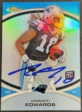 Armanti Edwards Signed 2010 Topps Finest Rookie Card BAS Beckett App State