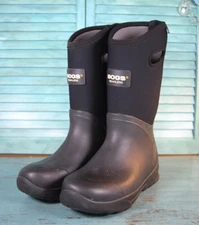 Bogs Classic High Boots Men's 9 D Black Neoprene Insulated Neo Tech Waterproof