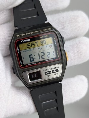 Rare Casio Vintage Watch BP-120 Blood Pressure Monitor Japan Need