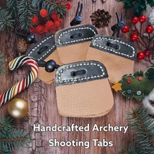 Three Under Moose Leather Shooting Tabs-Handcrafted