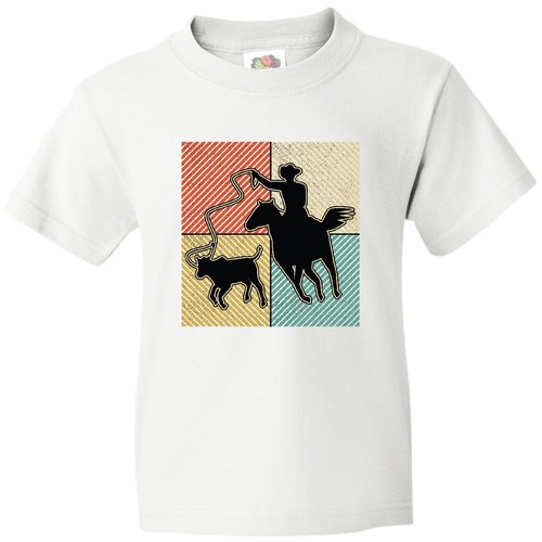 Inktastic Cowboy Rodeo Team Calf Roping Youth T-Shirt Competition Apparel Tee
